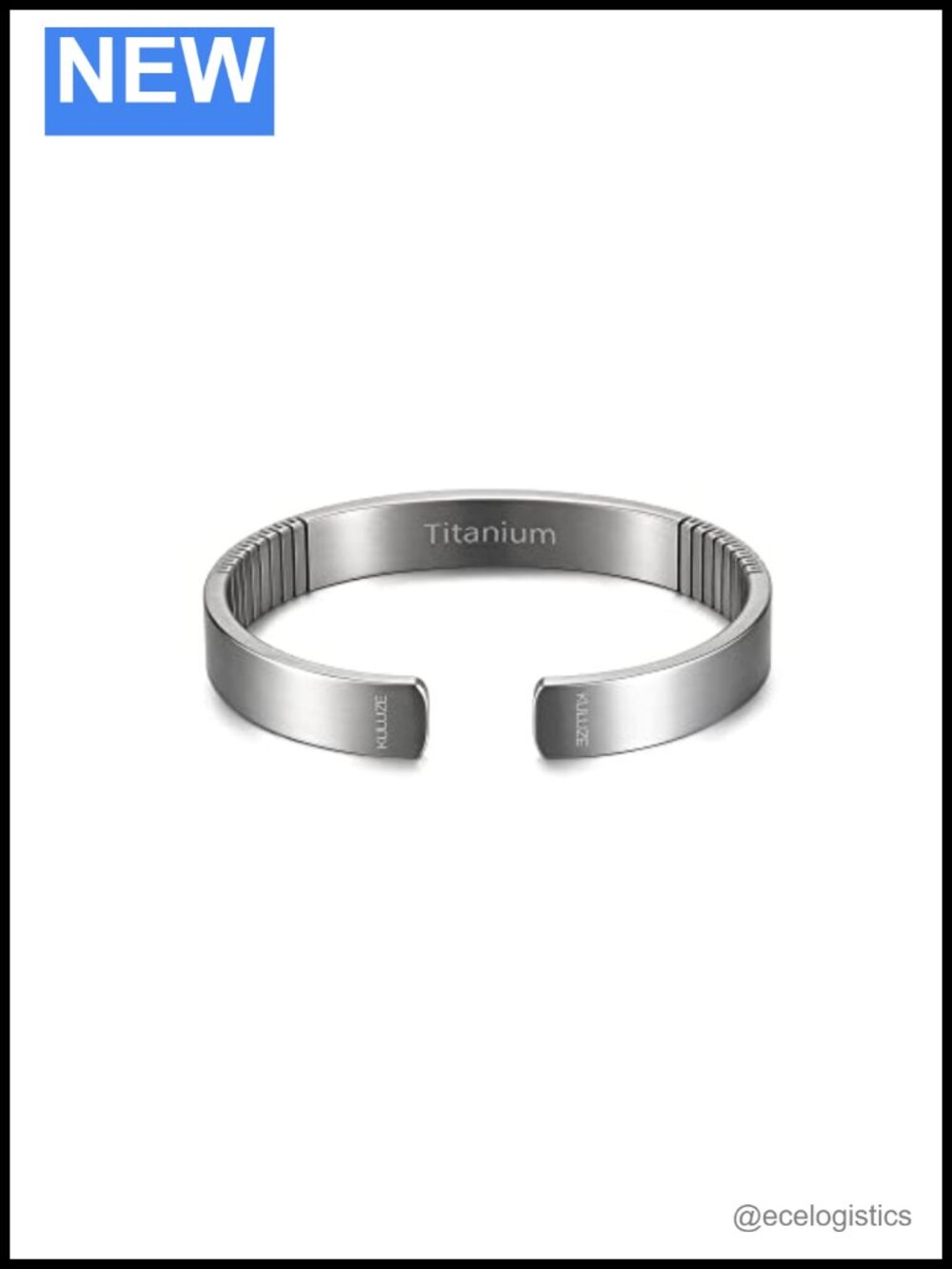 Men's Pure Titanium Cuff Bracelet 10mm Minimalist Springy Bangle Gift for Him